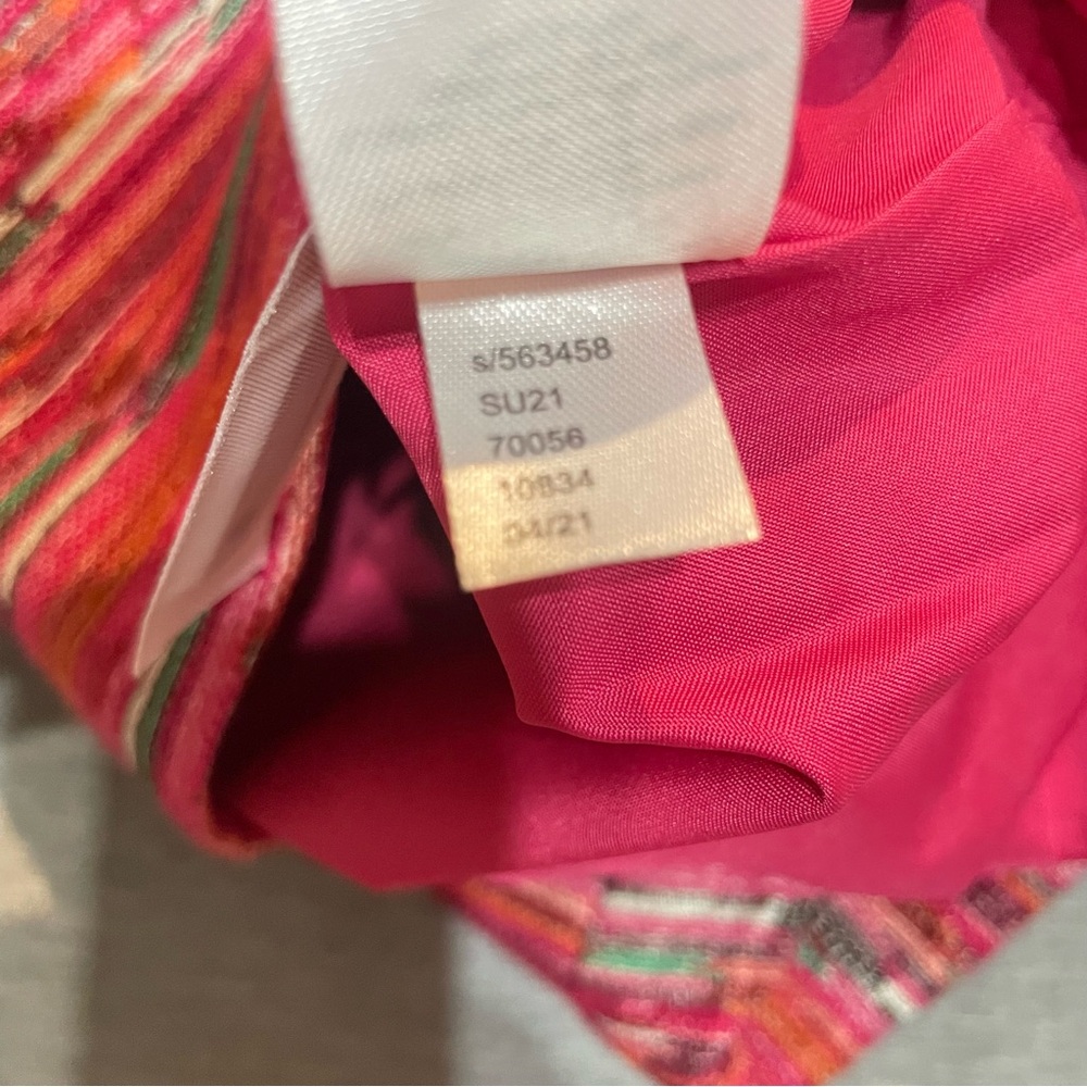 LOFT Ikat Jacquard Mini Skirt Peppermint Pink Womens Size 6 NWT Preppy Textured - Picture 9 of 11